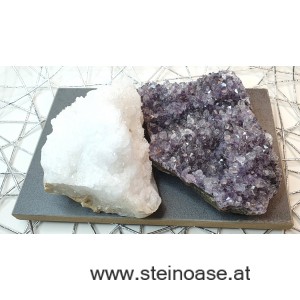Set Reinigen & Aufladen mit Amethyst + Schneequarz